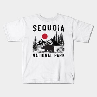 Vintage Sequoia National Park California Black Bear Souvenir Kids T-Shirt